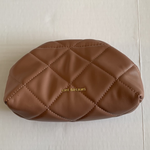 LIKE DREAMS. NWT. Mini quilted crossbody bag with snap closure. Taupe co… - Picture 12 of 12